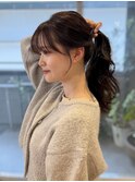 【ミディアム】結んでも可愛い顔まわり