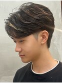 調布メンズパーマニュアンスパーマフェザーパーマセンターパート