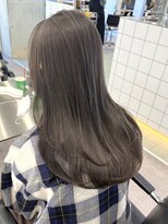 サンクプロジェクト(cinq PROJECT)&nbsp;原宿暗めミルクティーベージュレイヤーカットオリーブグレージュ