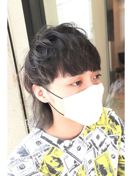 カズ 中津店(KAZU) マッシュウルフ×ポイントシースルーアッシュ