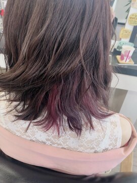 フレンズ 平岡店(friend's) 【札幌平岡　デザインカラー(インナーカラー)】　五十嵐美穂