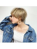【Chill】大人かわいいホワイトアッシュクールショートパーマ◎