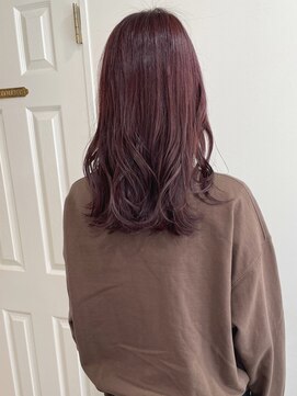 グリーン 渋谷(green) 【MIO】チェリーレッド×ミディアムヘア