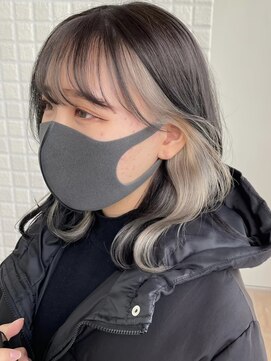 ツキ 横浜店(tuki) イヤリングカラーインナーカラーハイライトフェイスフレーミング