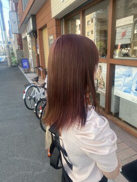 ソワン ドゥ ブレス エルネ 立花店(soin de brace elne) レッドブラウン/暖色系カラー/レッド/ケアブリーチ/艶髪