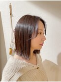 切りっぱなしぱっつんボブ