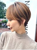 30代40代大人女性/前髪ありショートボブ/ショートヘア/髪質改善
