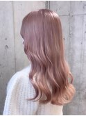 ミルクティーピンクベージュカラーハイトーンカラーダブルカラー