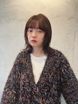 ヒュージ 表参道(huge)&nbsp;ナチュラルボブ/レイヤーカット/前髪/オリーブベージュ