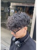 メンズパーマ波巻きスペインカールスパイラルマッシュ