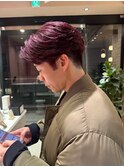 ブルーブラックからブリーチなし赤髪！韓国マッシュベース