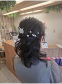 ゆるフワハーフアップ
