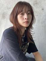 チル 福井駅前店(Chill) 福井レイヤーウルフ韓国ブラウンカラーハッシュカット