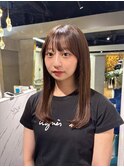 エクステ 縮毛矯正 ストレート くびれヘア