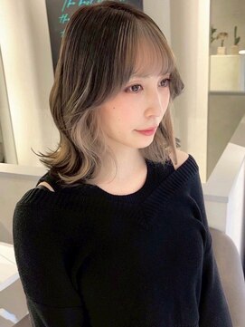 ファイブバイジエクト 堀江(FIVE by The Ect) インナーカラー/抜きっぱなしブロンド/シルバーベージュ