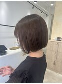 大人ガーリーダークアッシュ似合わせカットミディアムレイヤー