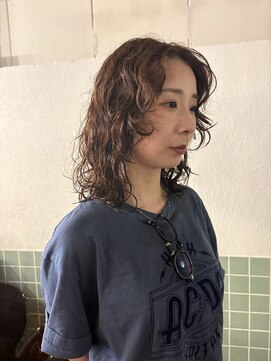 ニーム 栄(nimes) kaon ミディアムパーマ しっかりパーマ