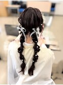 ツインアレンジ/ヘアアレンジ/ツイン/ロングヘア