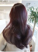 桑名ロングレイヤーカットハッシュカット透明感カラー重めロング