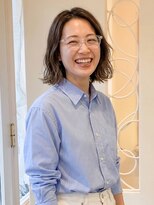 プリュス 稲野店(Plus) たまに巻いてもカワイイ、夏のオリーブベージュとぱっつんボブ