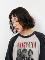 スリーマーク(THREE mark)&nbsp;ニュアンスウェーブボブ × ダークブラウン