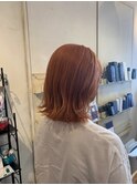 外ハネボブ オレンジ 髪質改善 京都 河原町 ハイトーン