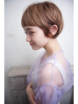 ポット バイ クレドガーデン 大宮東口店(pote by CRED GARDEN) 眉上バング/フレンチガーリー/ヘーゼルベージュ/マッシュボブs1