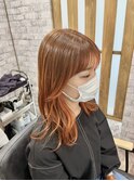 秋におすすめ!『伸びかけフェイスフレーミング×オレンジ』