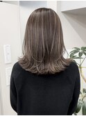 レイヤーカットハイライトショートヘアイルミナカラーオージュア