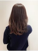 くびレイヤーグレージュデザインカラーシルキーベージュセミディ