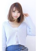 オリーブカラーハイライトカラー小顔セミウェットウェーブ