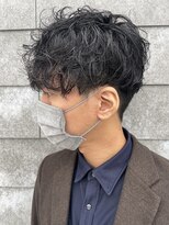 ニアウ 太田店(Niau)&nbsp;メンズマッシュスパイラルパーマパーマツイスト波巻きニュアンス