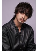 スーツ短髪ビジネス束感モテ【黒髪シークレットパーマ流行】