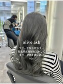 ブリーチなしダブルカラー☆オリーブアッシュ