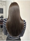 アッシュオリーブブラウンベージュロング韓国ヘア艶髪都島