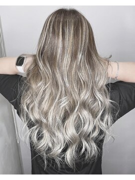 ベルヘアーデザイン 堺東(Belle hair Design) バレイヤージュ外国人風イルミナカラーグレージュオリーブ堺東