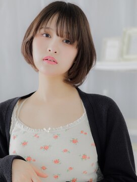 カバーヘア 上尾西口店(COVER HAIR) 斜めバングココアグレージュミニマルボブTd1上尾20代30代40代