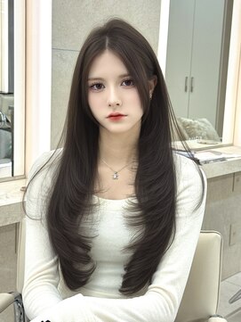 マウル ナゴヤ 名駅(MAEUL NAGOYA) ミディアムレイヤー ココアブラウン 韓国巻き