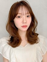 アグノス 青山(Agnos) うるツヤワンホンレイヤーセミディモテ髪サイドバング美髪