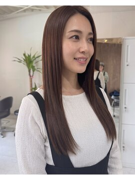 零秒女髪 千里丘店 髪質改善で叶える美艶上品ロングスタイル艶髪美髪髪質改善カラー