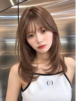 シー バイ ロンド 新宿(Sea by Lond)&nbsp;ワンホンレイヤ ー×ダークブルー[デジタルパーマ/ボブ/韓国]