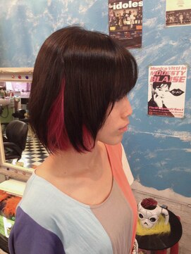 バルテイン(Hair Valtein) ダークブラウンインナーピンク