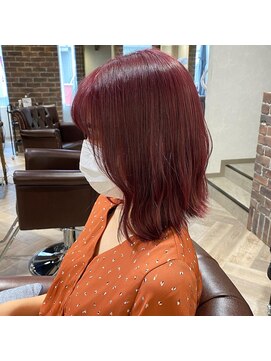 シエル 藤沢店(CIEL) 【CIEL】ボブ×チェリーピンク