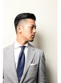 束感刈り上げビジネス七三ツーブロックアップバング１３７