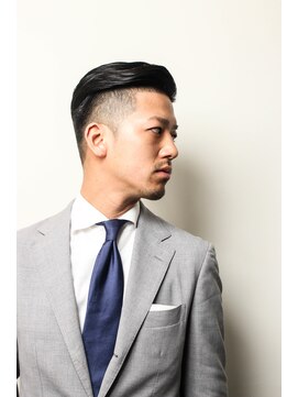 レンゲン(LENGEN) 束感刈り上げビジネス七三ツーブロックアップバング137