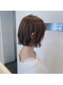 マロンベージュ×切りっぱなしボブ【竹中慎治】梅田