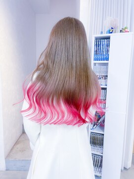 ボックスミコ(Box mico.) ピンクカラー×ミルクティーベージュ≪エンドカラー≫