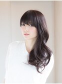 ≪旭市美容室パザパ≫大人かわいい黒髪フェミニンロング
