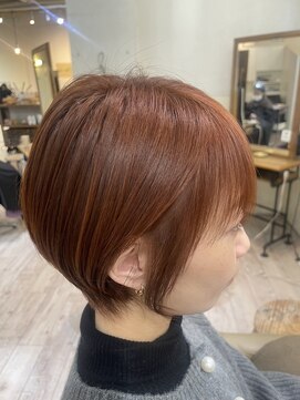 ヒラソル(girasol) くびれショート/オレンジカラー/水素カラー/TOKIOトリートメント