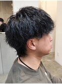 ツイストスパイラルパーマメンズカットパーマ波巻きスパイラル